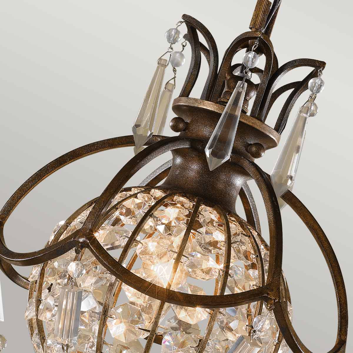 Feiss Bellini Pendelleuchte Bronze – Detailansicht