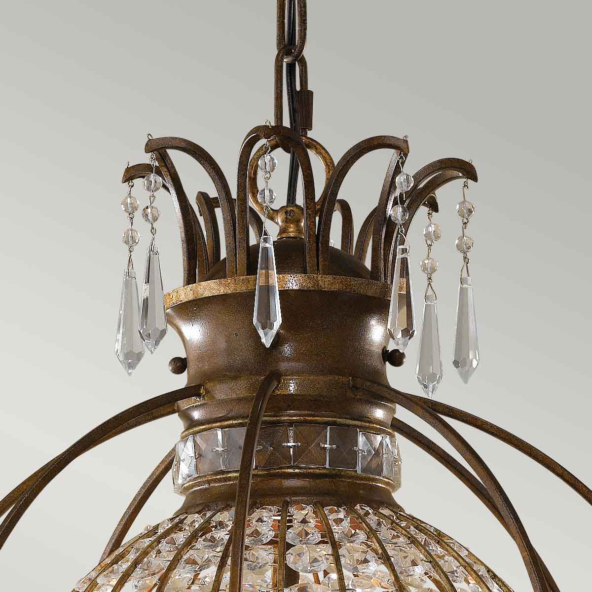 Feiss Bellini Kronleuchter Bronze – Wohnambiente