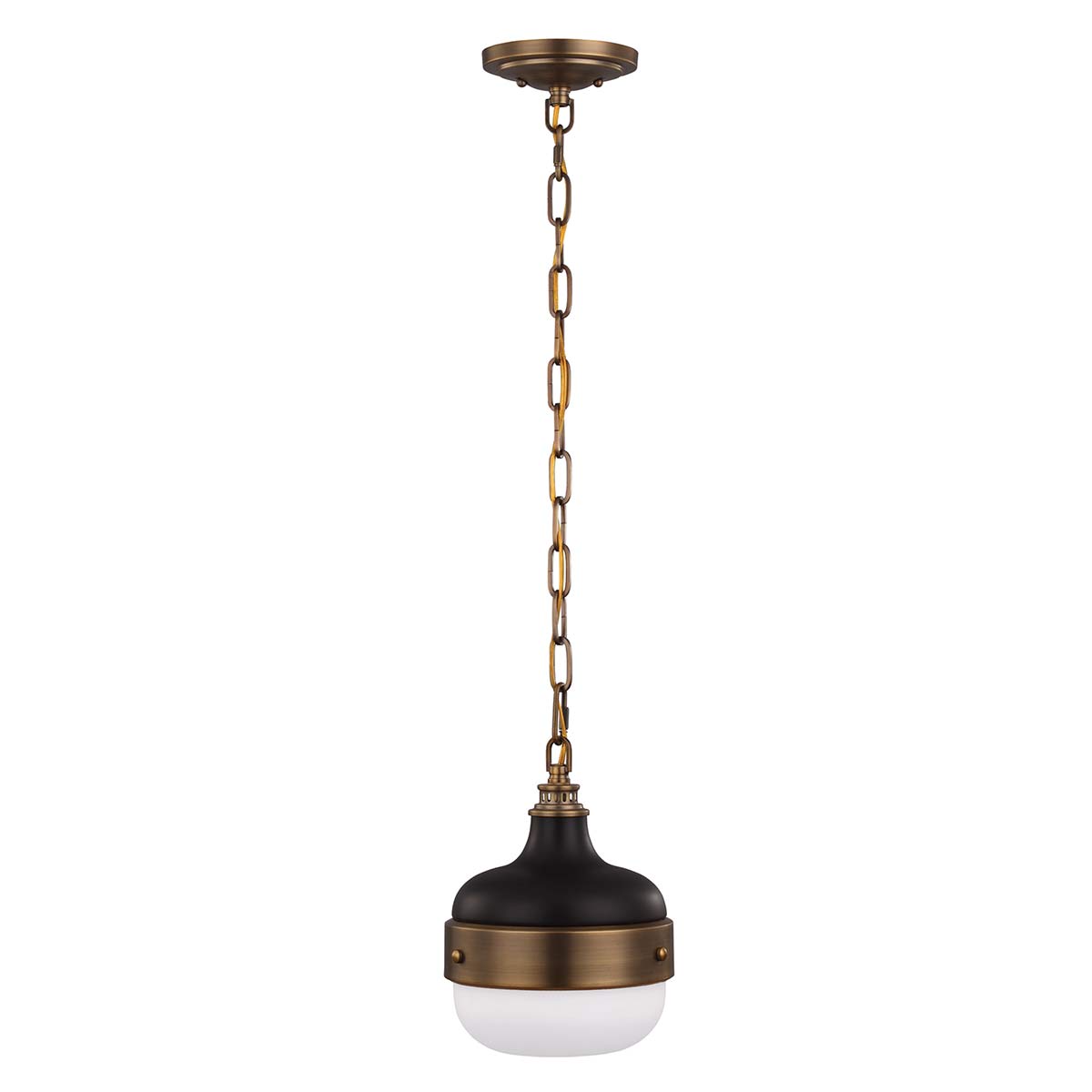 Feiss Cadence Pendelleuchte Messing, Schwarz