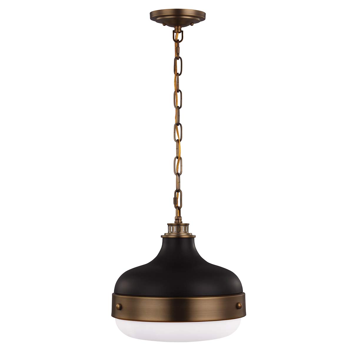 Feiss Cadence Pendelleuchte Messing, Schwarz
