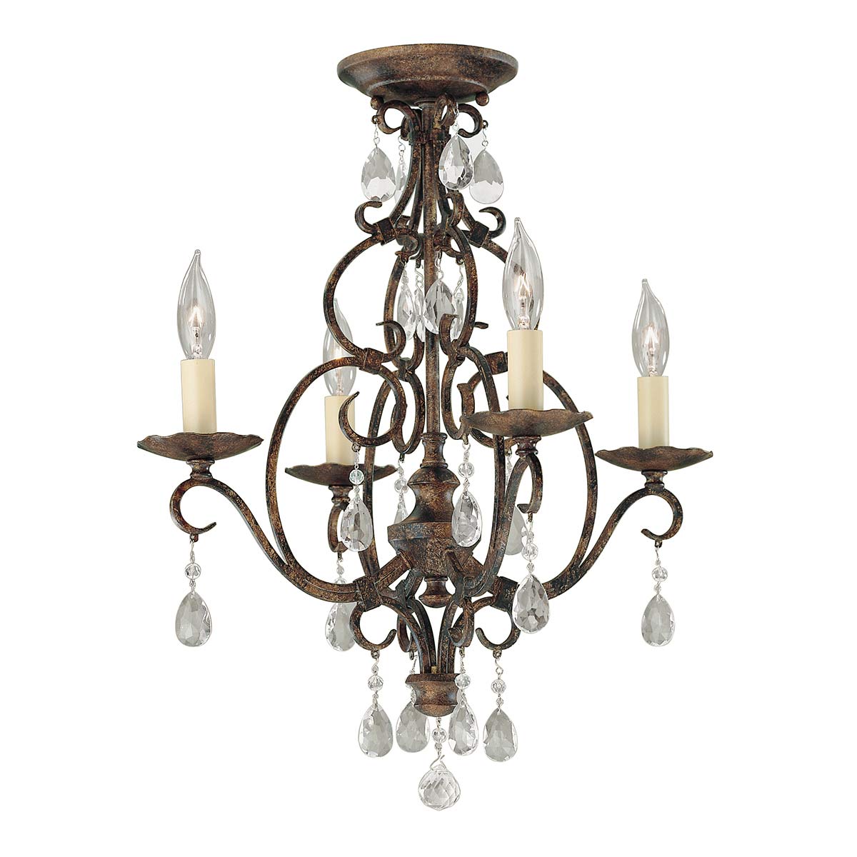 Feiss Chateau Kronleuchter Bronze – Wohnambiente