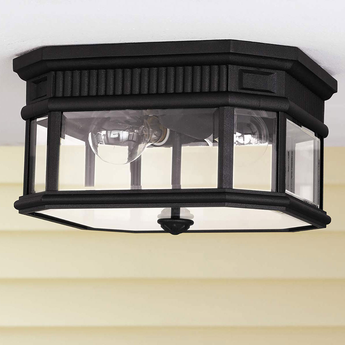 Feiss Cotswold Deckenleuchte Schwarz – Wohnambiente