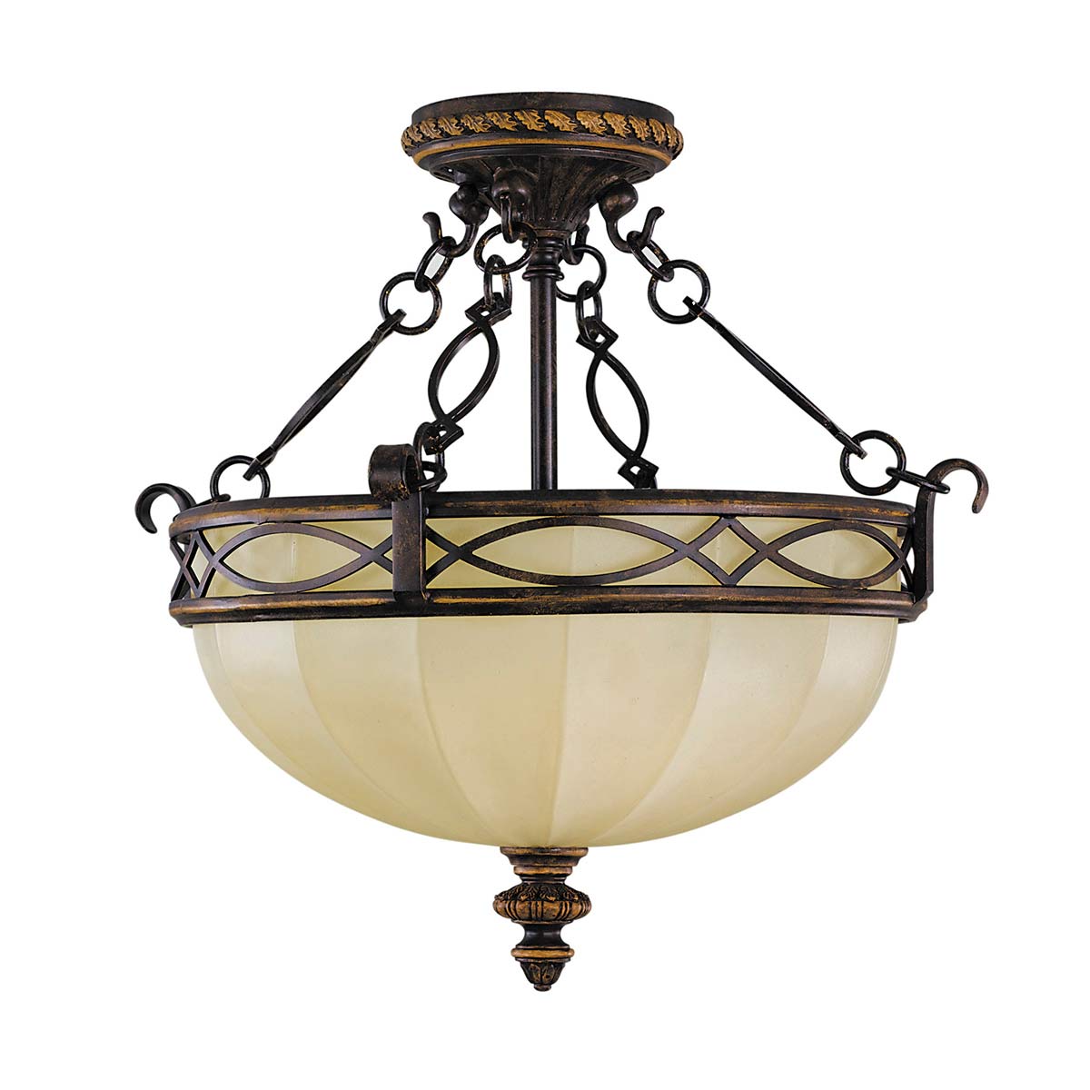 Feiss Drawing Deckenleuchte Walnut