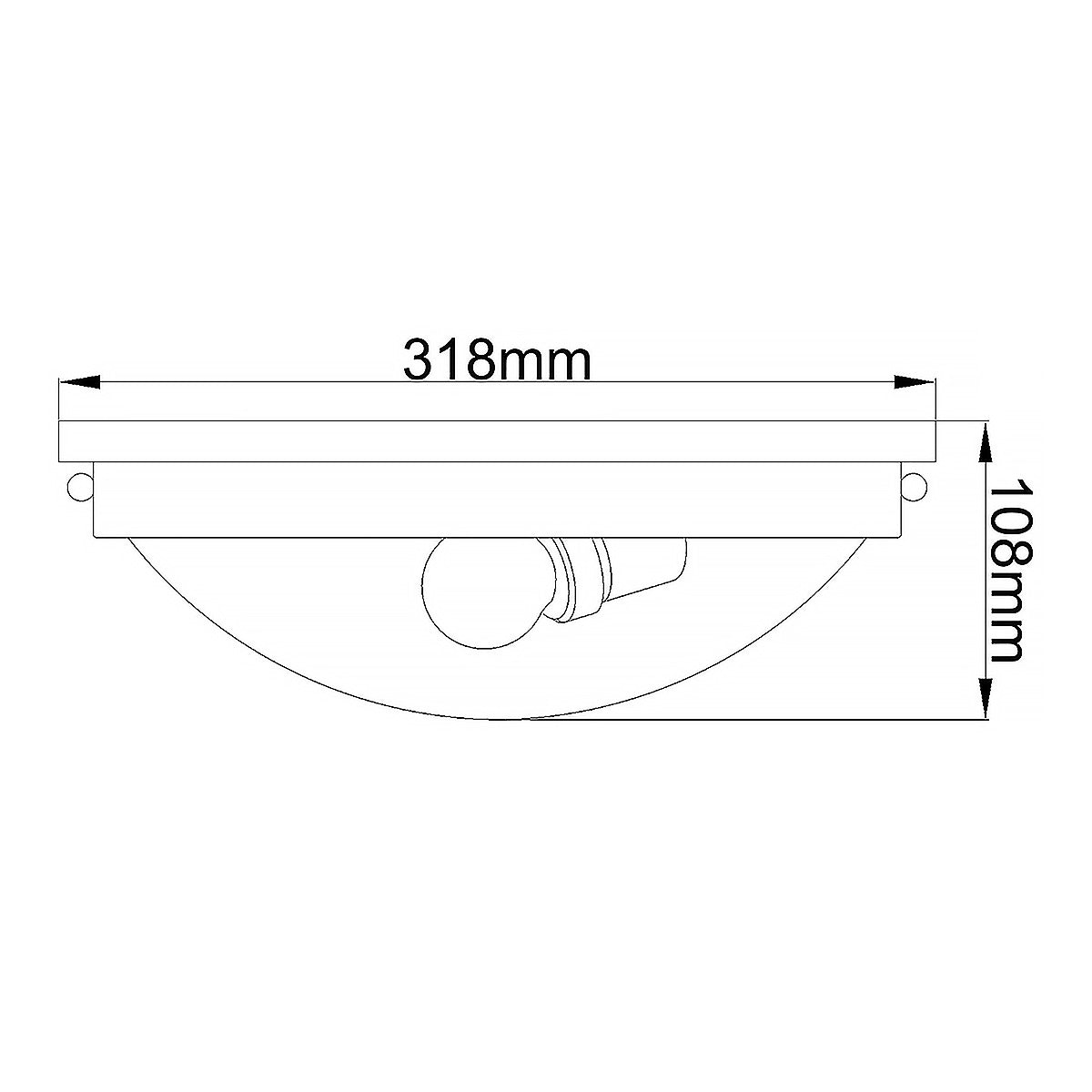 Feiss Gravity Deckenleuchte Chrom – Massskizze