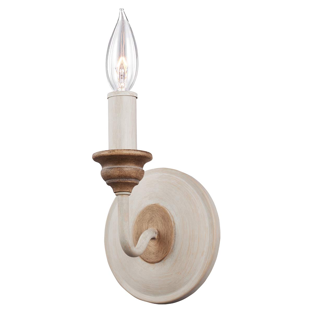 Feiss Hartsville Wandleuchte Chalk Washed/Beachwood