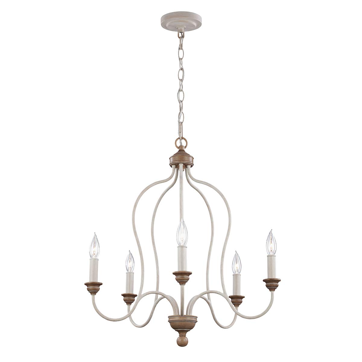 Feiss Hartsville Kronleuchter Chalk Washed/Beachwood