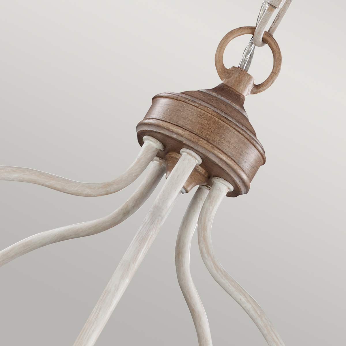 Feiss Hartsville Kronleuchter Chalk Washed/Beachwood – Detailansicht