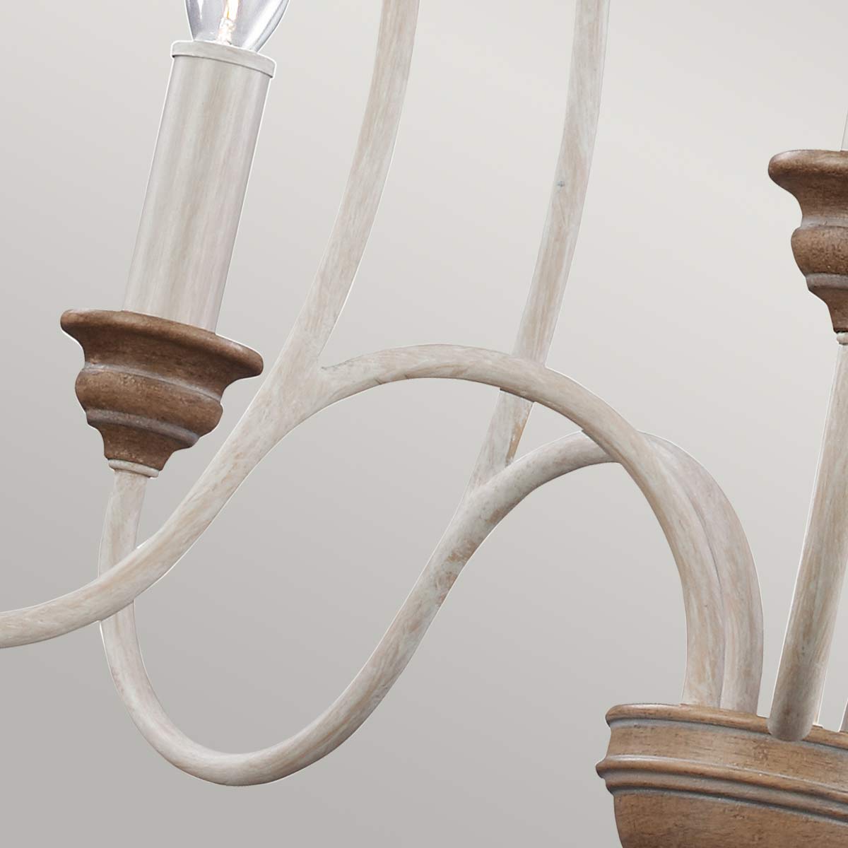 Feiss Hartsville Kronleuchter Chalk Washed/Beachwood – Detailansicht 2