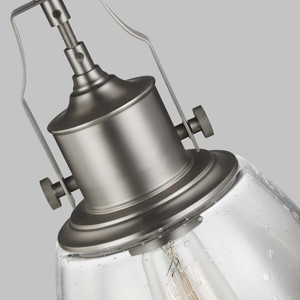 Feiss Hobson Pendelleuchte Nickel – Detailansicht