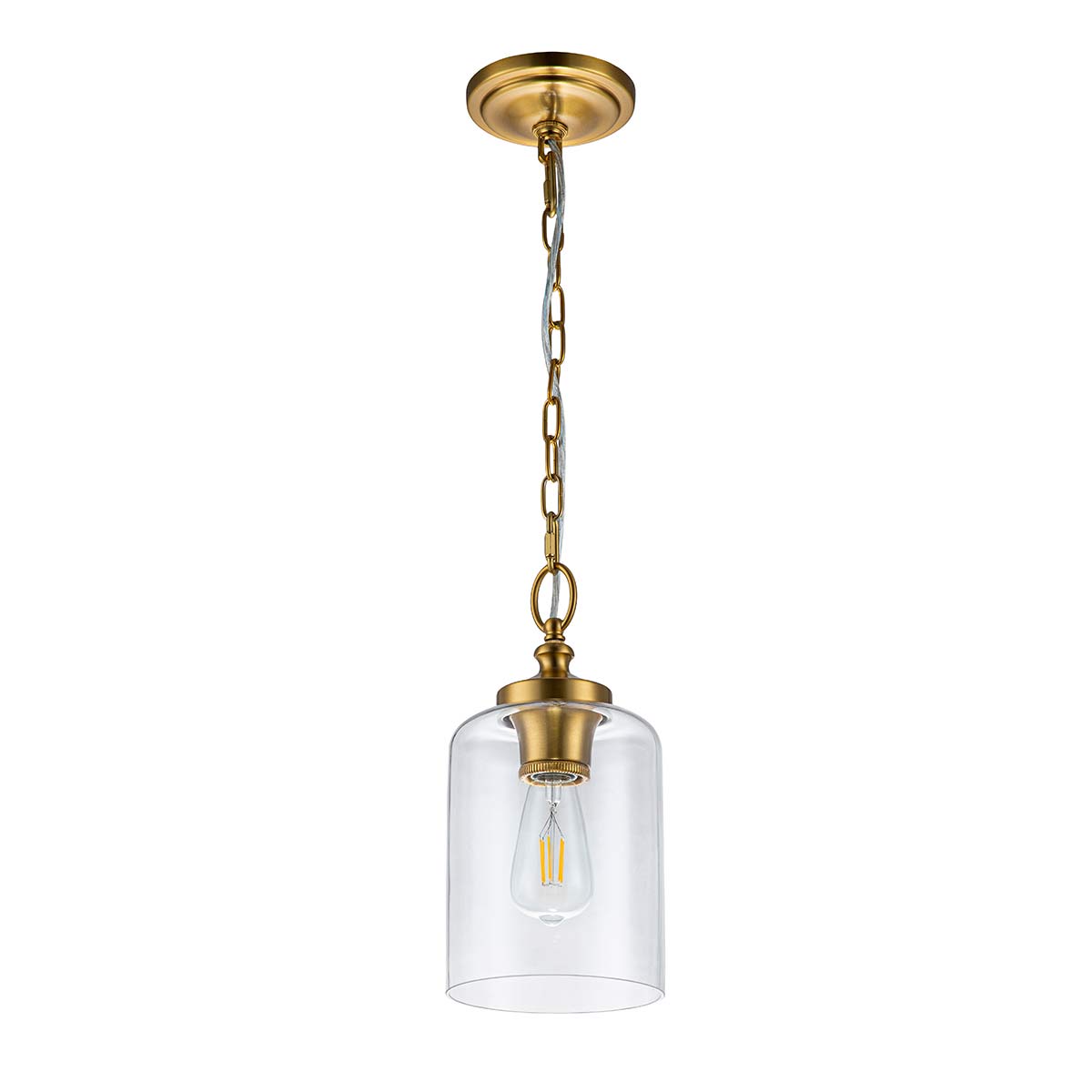 Feiss Hounslow Pendelleuchte Messing – Wohnambiente