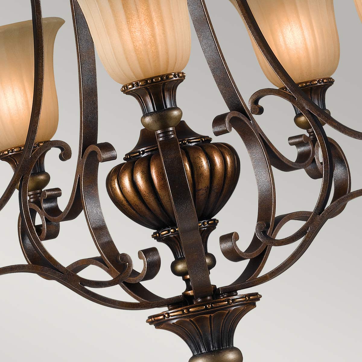 Feiss Kelham Kronleuchter Gold, Bronze – Detailansicht