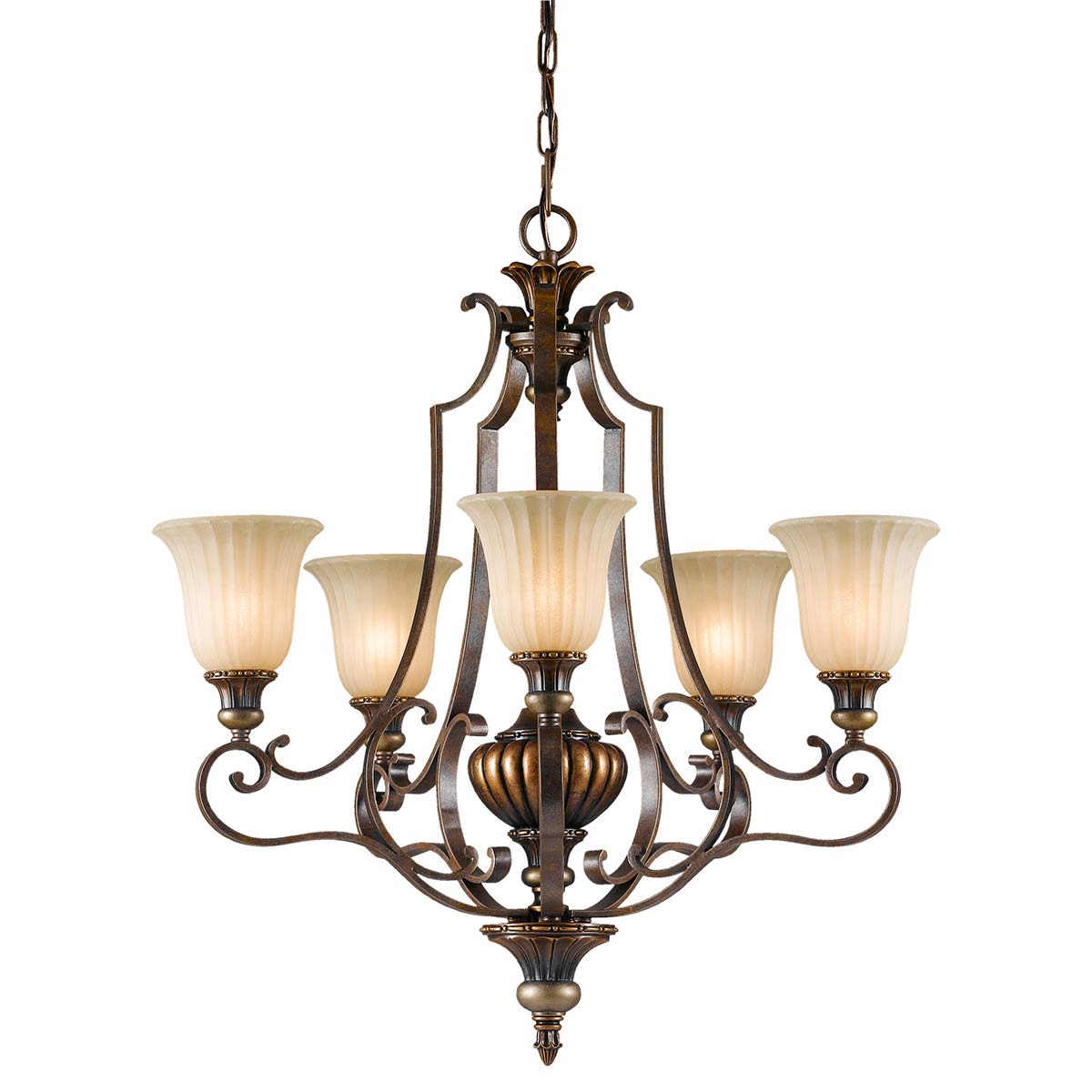 Feiss Kelham Kronleuchter Gold, Bronze