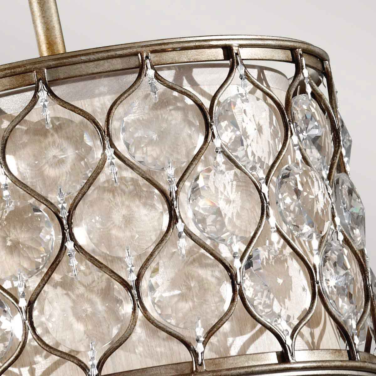 Feiss Lucia Pendelleuchte Silber – Detailansicht 2