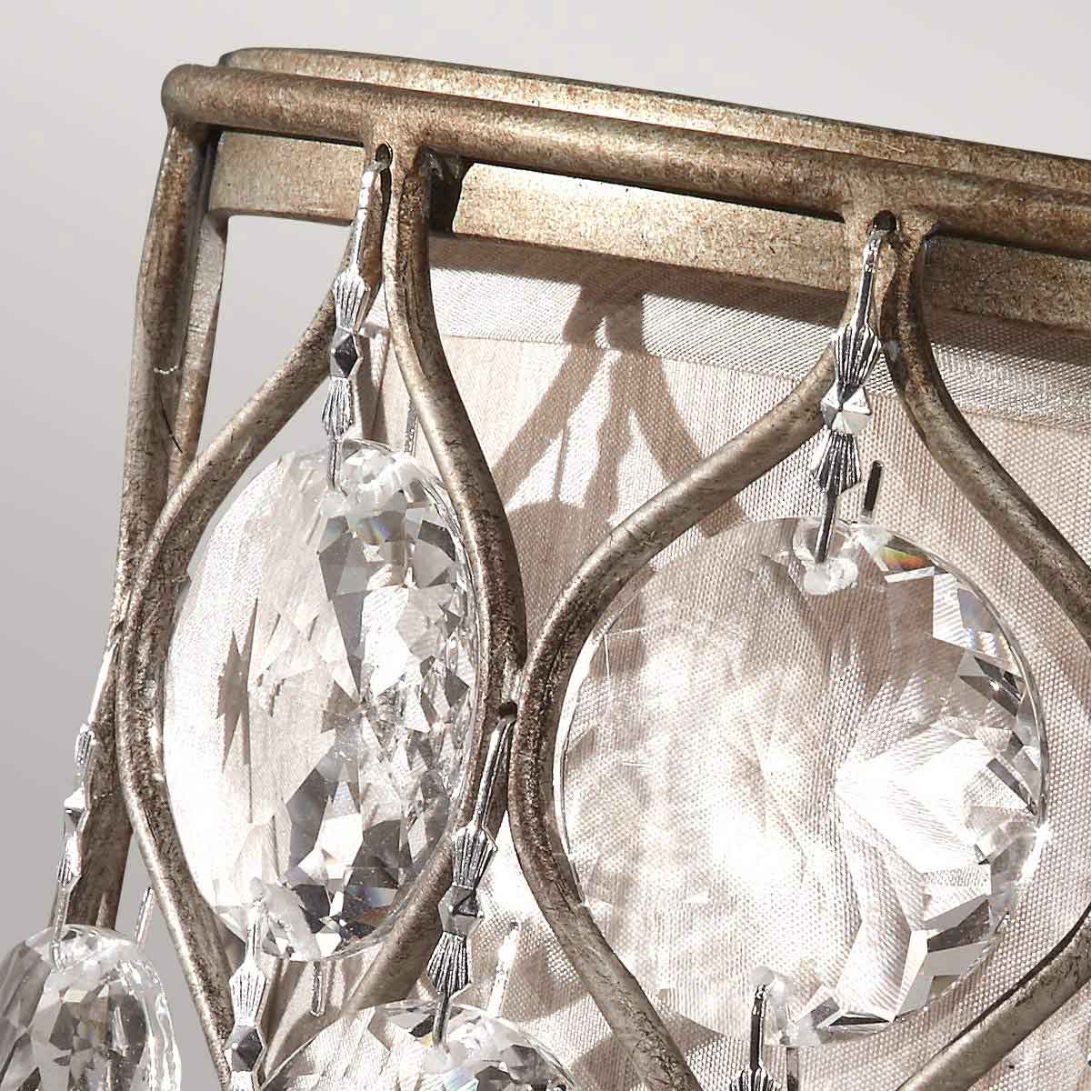 Feiss Lucia Wandleuchte Silber – Detailansicht