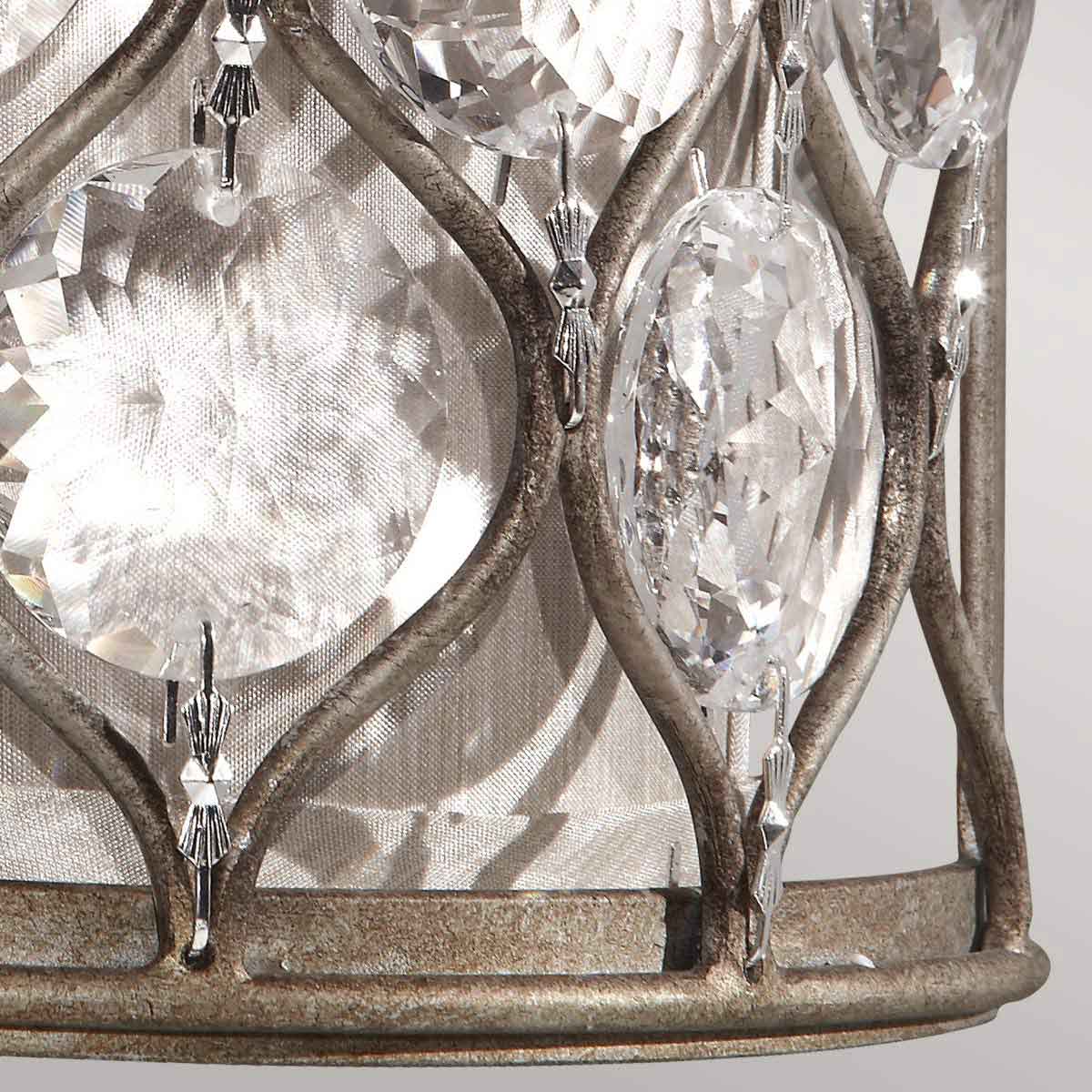 Feiss Lucia Wandleuchte Silber – Detailansicht 2