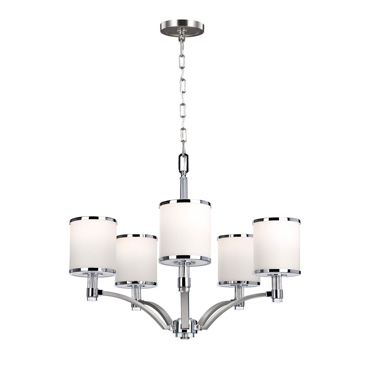 Feiss Prospect Kronleuchter Nickel, Chrom