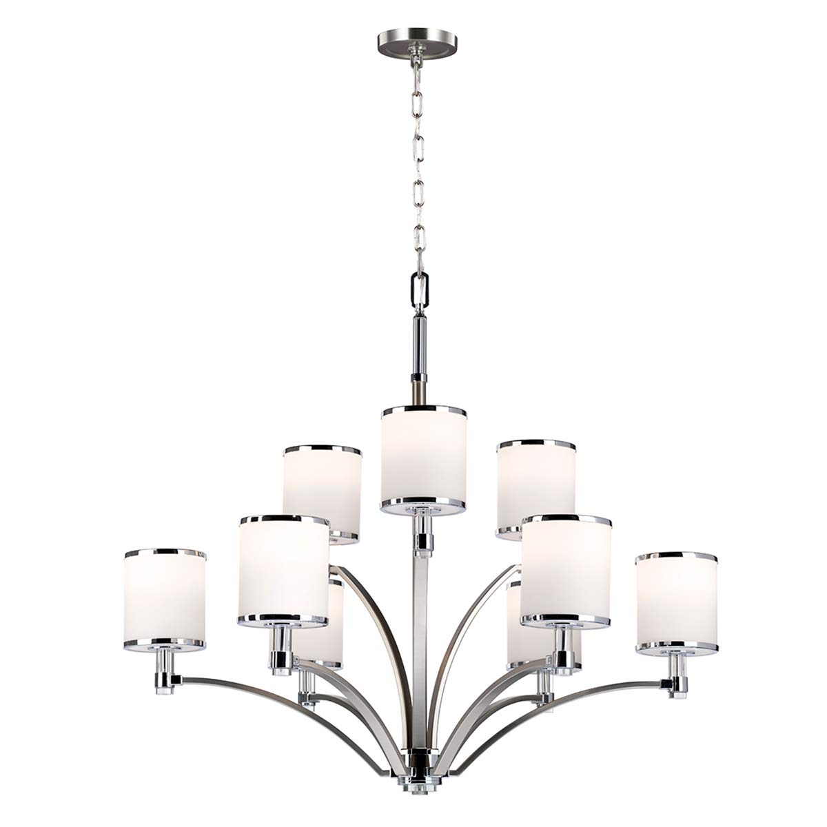 Feiss Prospect Kronleuchter Nickel, Chrom