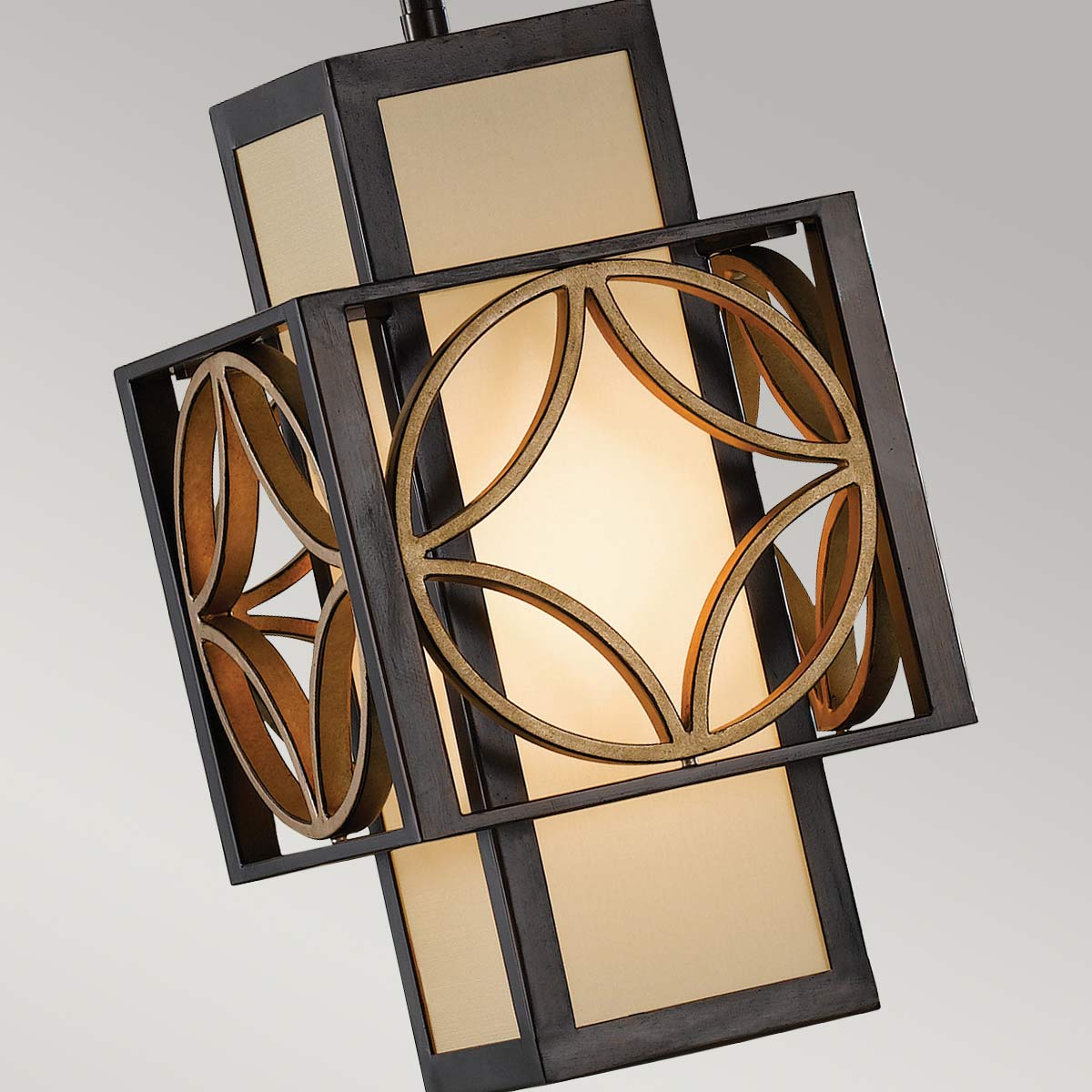 Feiss Remy Pendelleuchte Bronze, Gold – Detailansicht