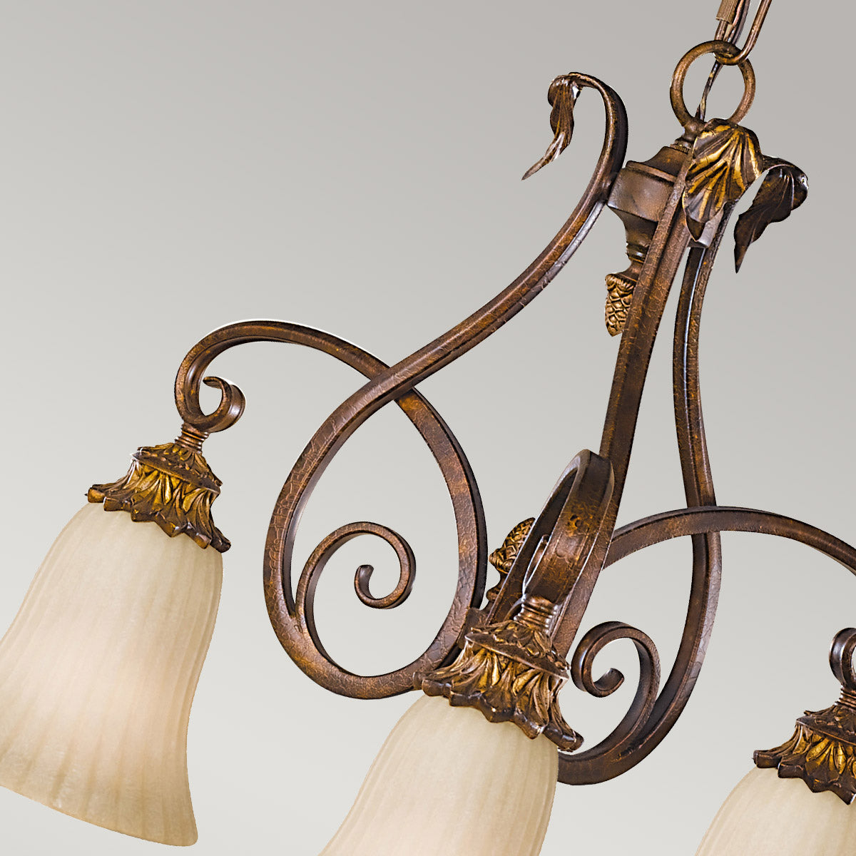 Feiss Sonoma Kronleuchter Aged Tortoise Shell – Detailansicht