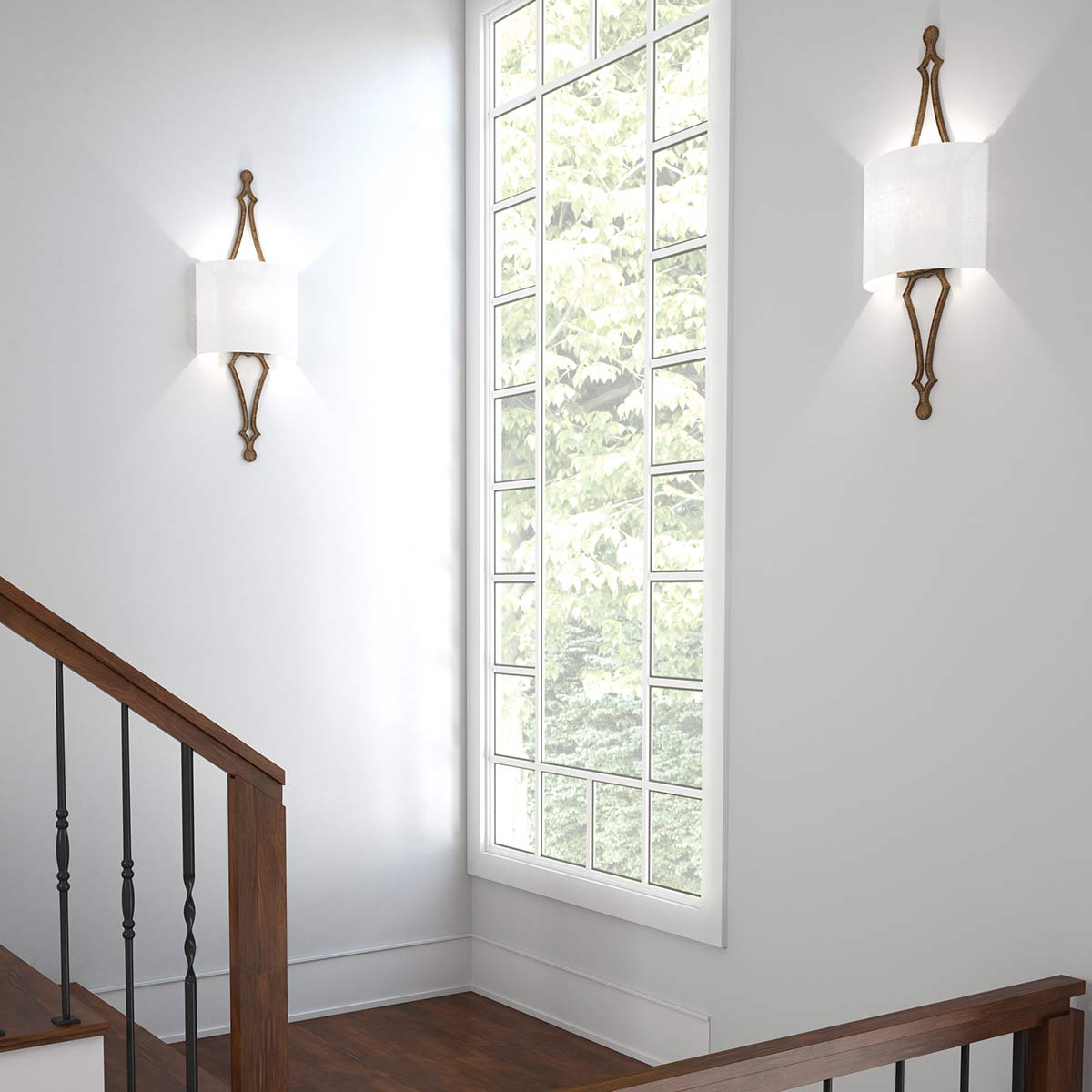 Feiss Tilling Wandleuchte Gold – Wohnambiente