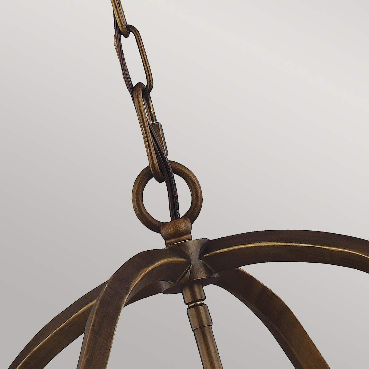 Feiss Yarmouth Pendelleuchte Messing – Detailansicht 2
