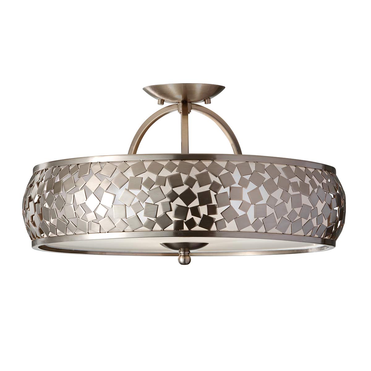 Feiss Zara Deckenleuchte Brushed Steel