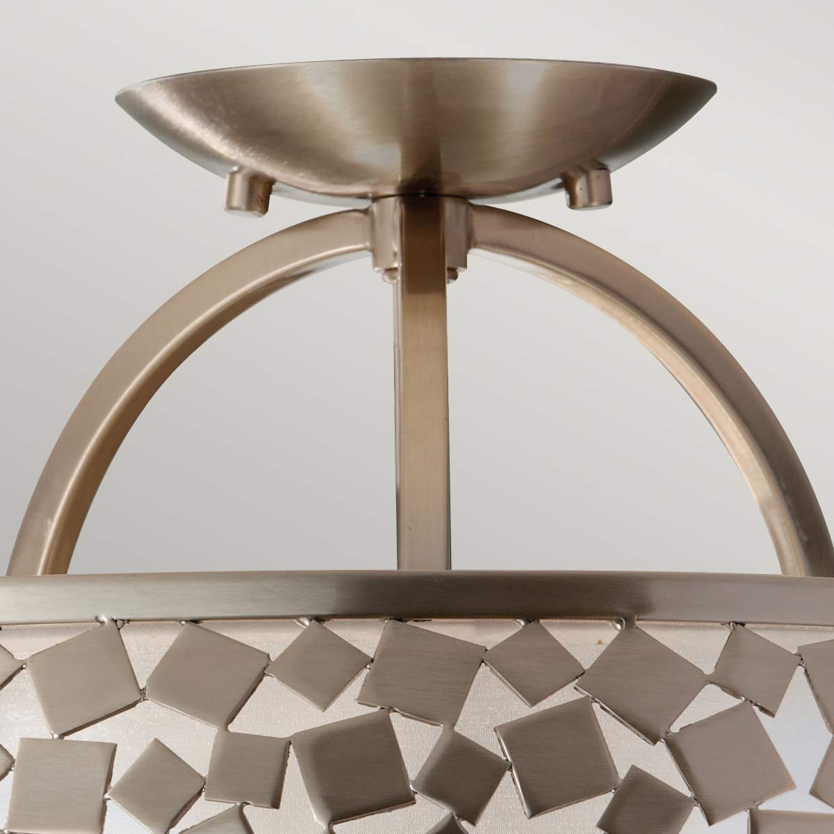 Feiss Zara Deckenleuchte Brushed Steel – Wohnambiente