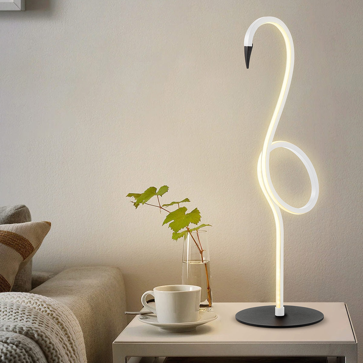 Elstead Flamingo Tischlampe Weiß – Detailansicht 3
