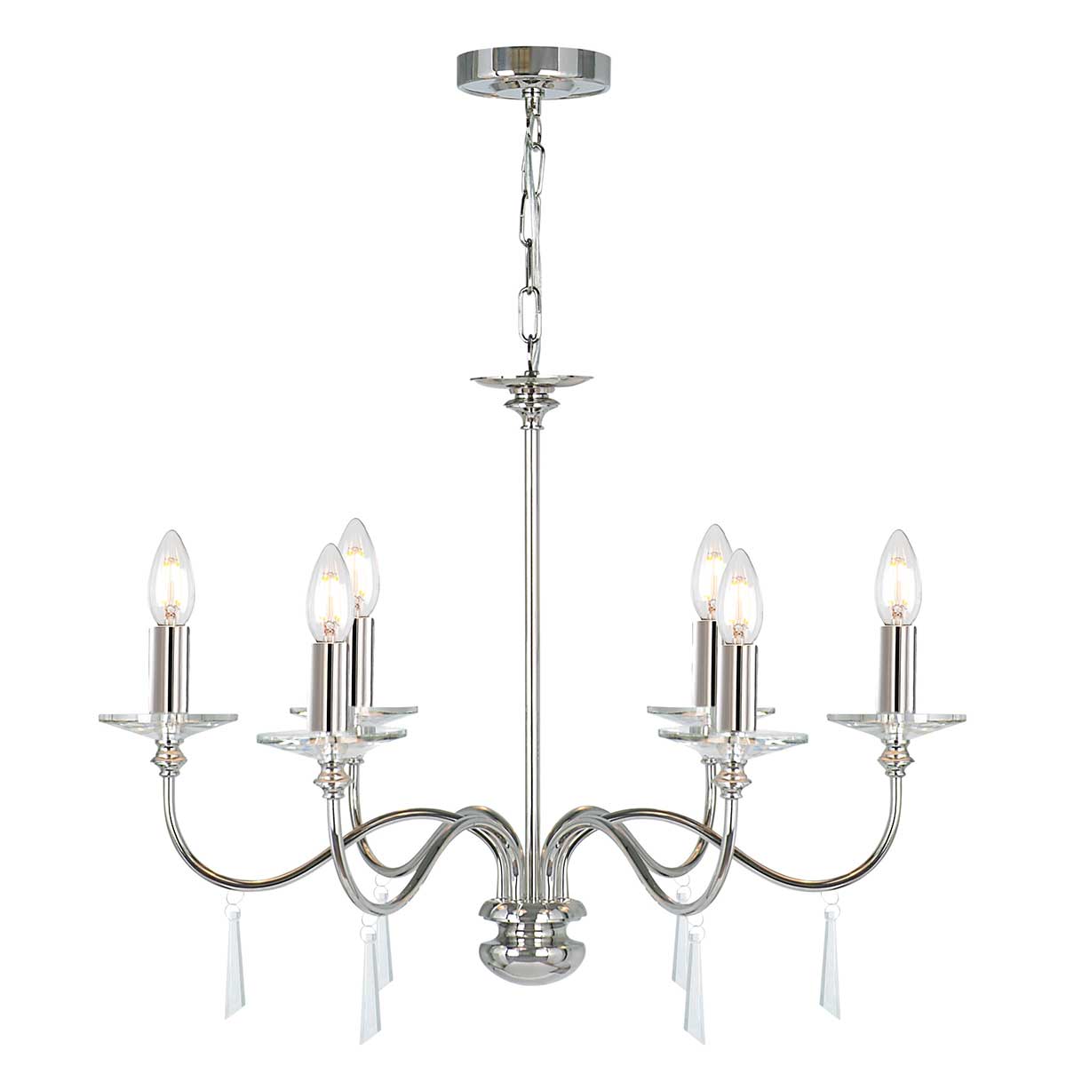 Elstead Finsbury Kronleuchter Nickel