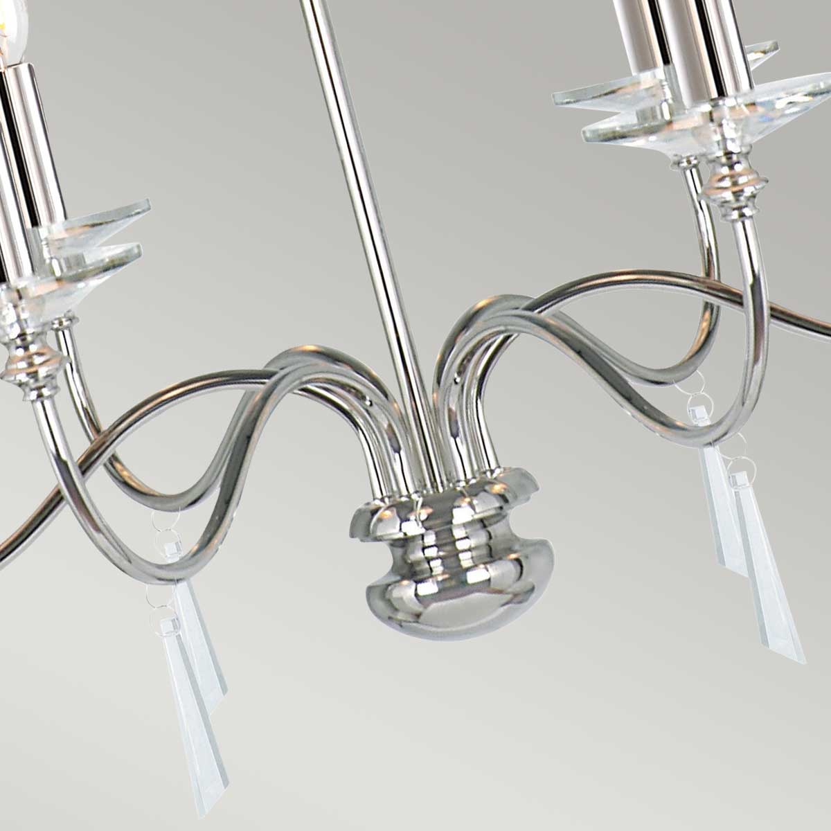 Elstead Finsbury Kronleuchter Nickel – Detailansicht
