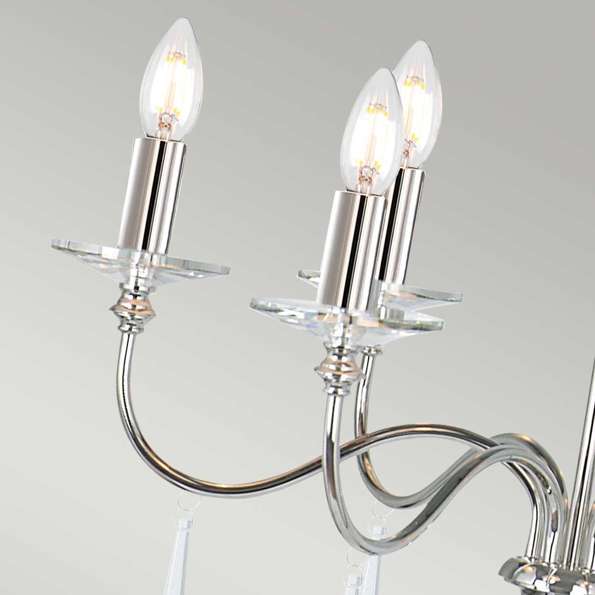 Elstead Finsbury Kronleuchter Nickel – Detailansicht 3
