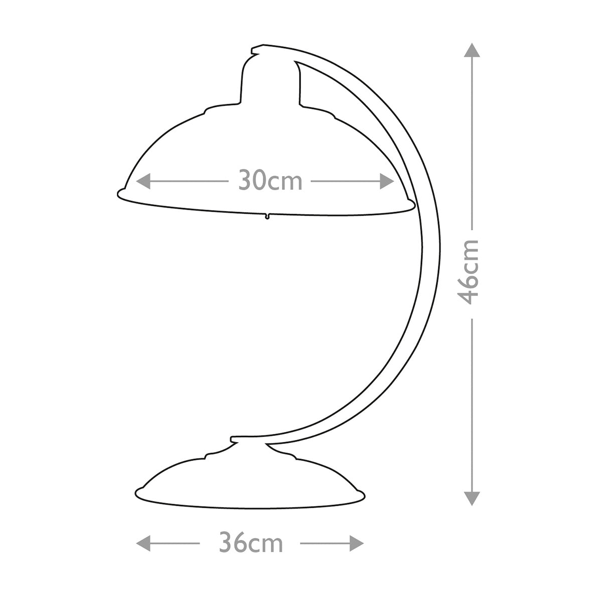 Elstead Franklin Tischlampe Grau – Massskizze