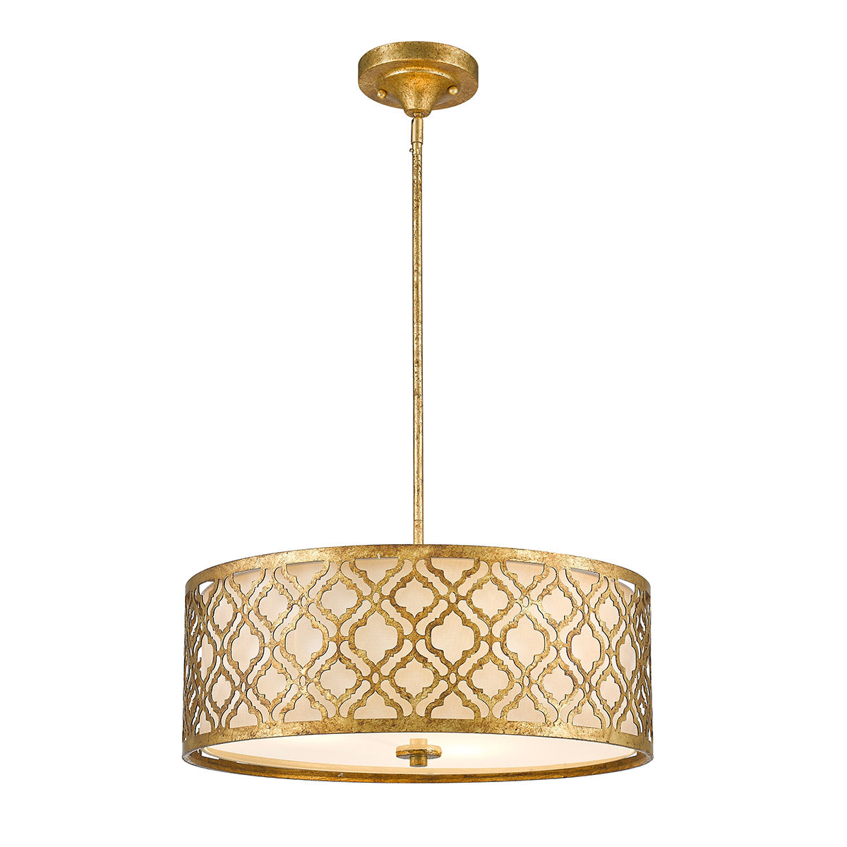 Elstead Arabella Pendelleuchte Gold, Elfenbein