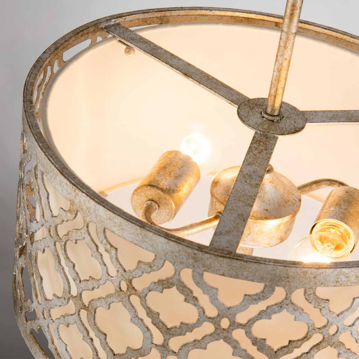 Elstead Arabella Pendelleuchte Gold, Elfenbein – Detailansicht