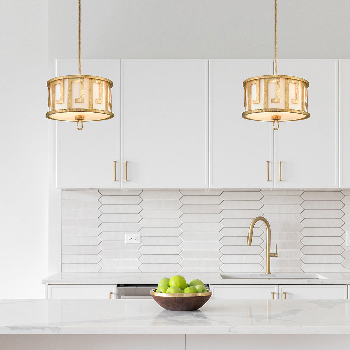Elstead Lemuria Pendelleuchte Gold, Elfenbein – Detailansicht 4