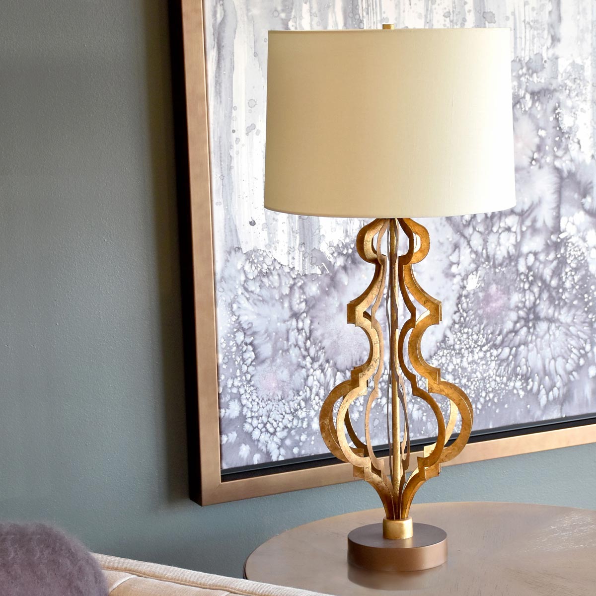 Elstead Octavia Tischlampe Gold – Detailansicht