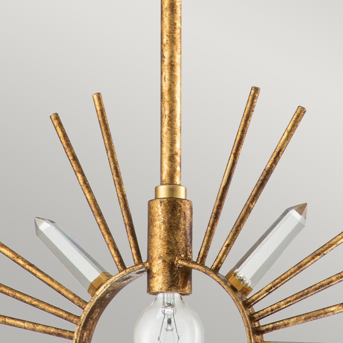 Elstead Sun Pendelleuchte Gold – Detailansicht