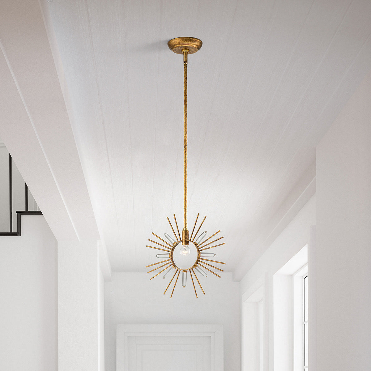Elstead Sun Pendelleuchte Gold – Detailansicht 4