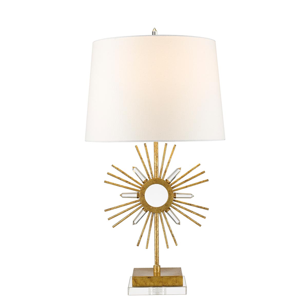 Elstead Sun Tischlampe Gold, Creme