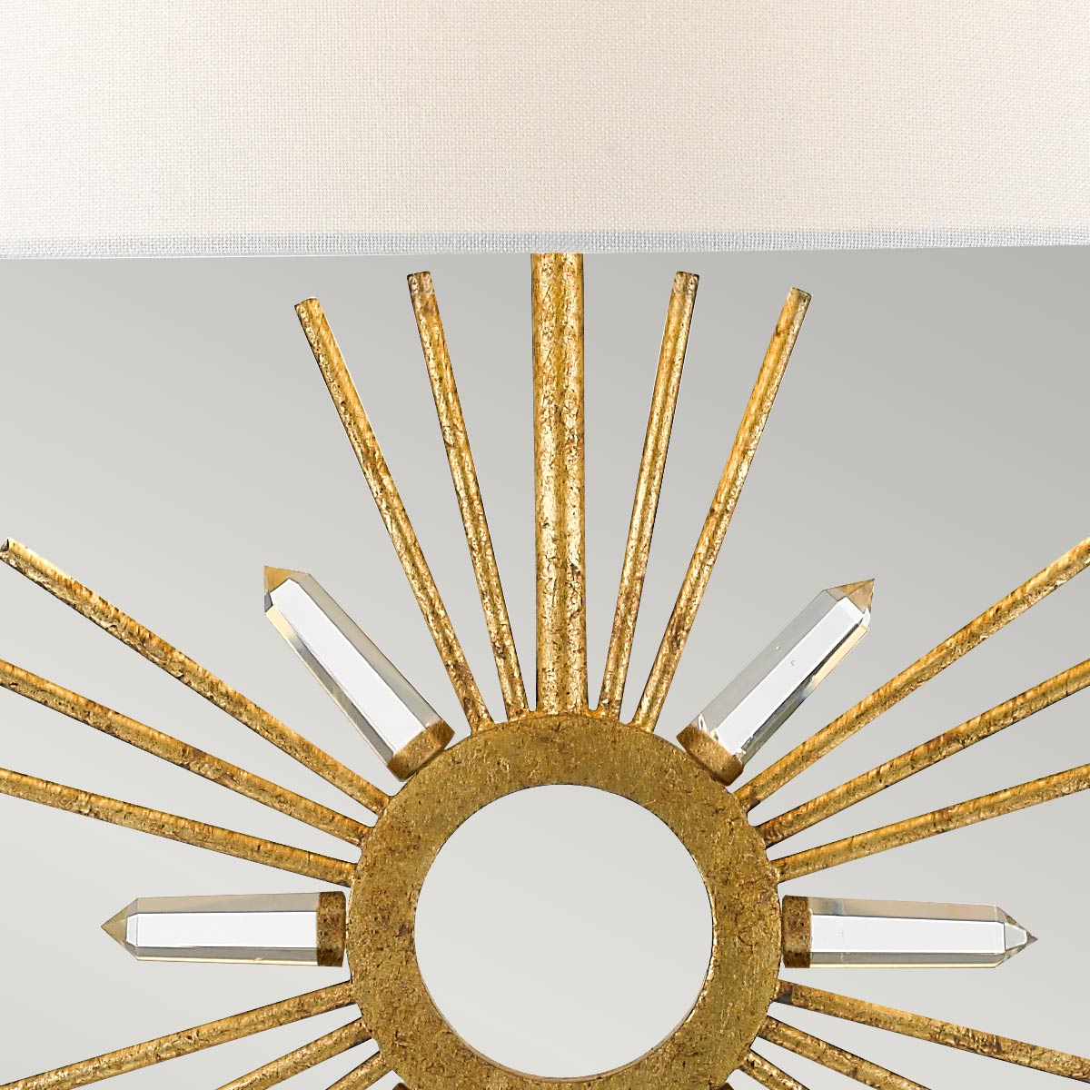 Elstead Sun Tischlampe Gold, Creme – Detailansicht 5