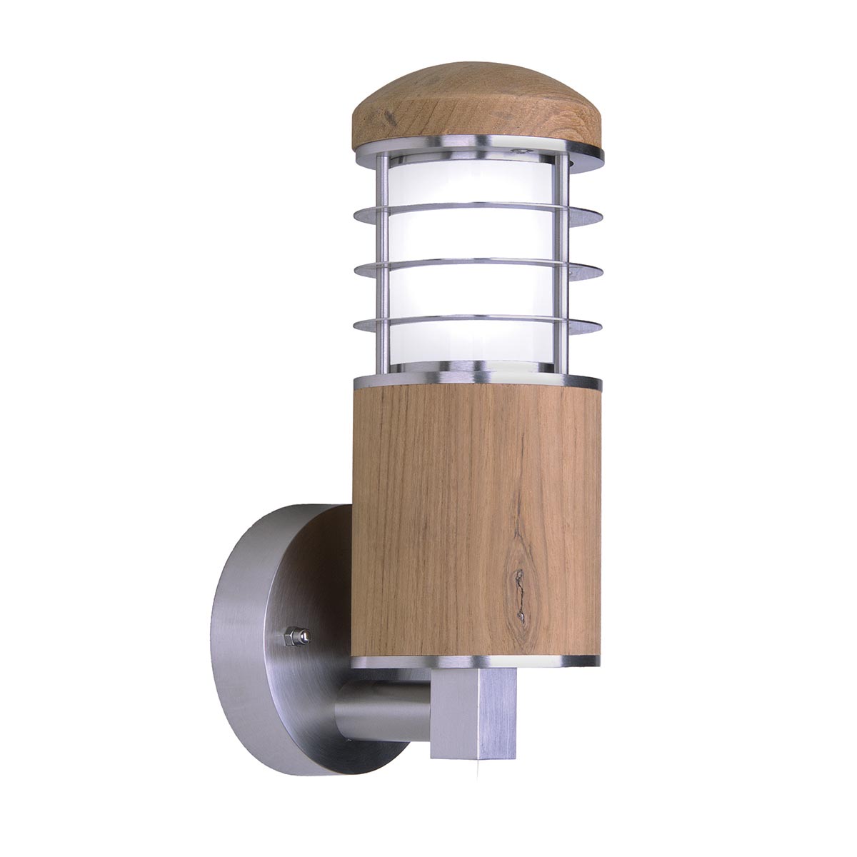 Elstead Poole Außenleuchte Teak and Stainless Steel