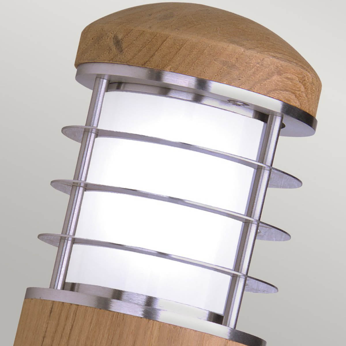 Elstead Poole Außenleuchte Teak and Stainless Steel – Wohnambiente