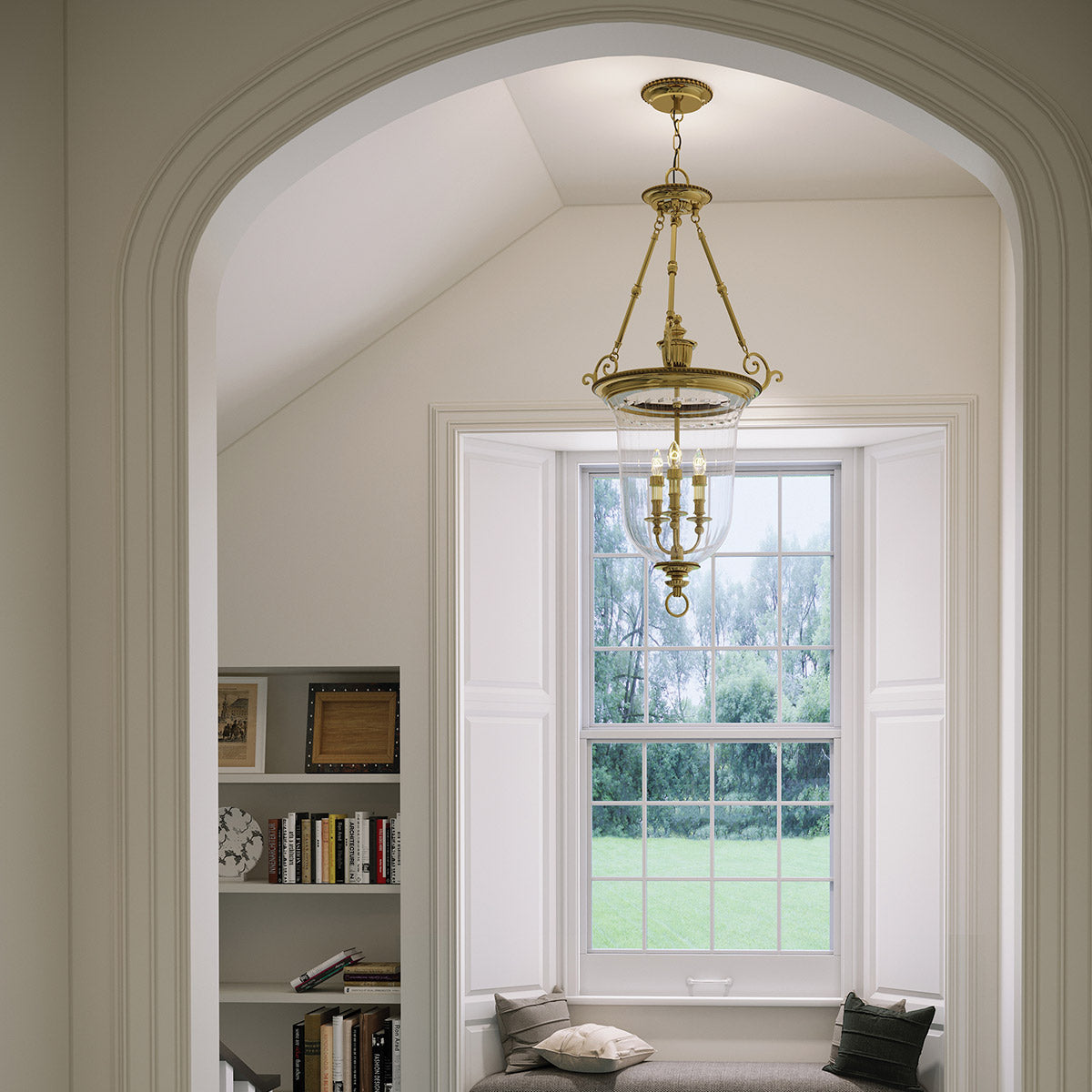 Hinkley Cambridge Pendelleuchte Messing – Detailansicht 4