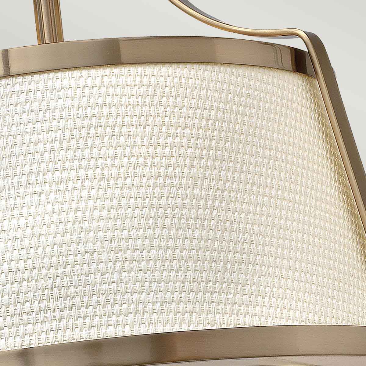 Hinkley Charlotte Deckenleuchte Brushed Caramel, Linen Shade – Detailansicht 2