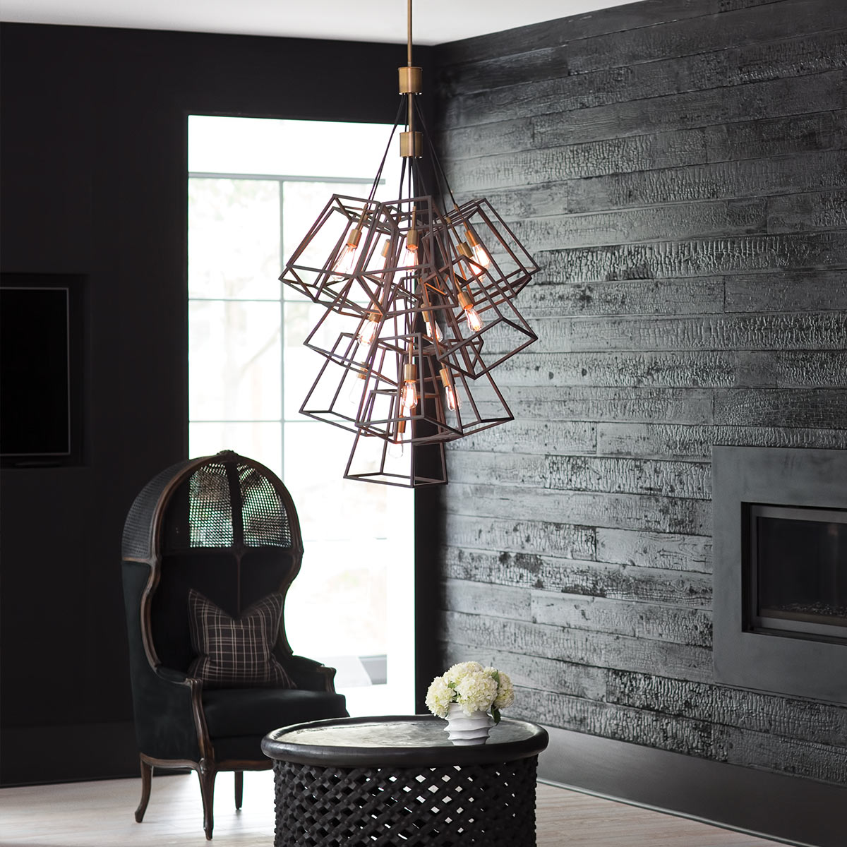 Hinkley Fulton Kronleuchter Bronze, Messing – Detailansicht