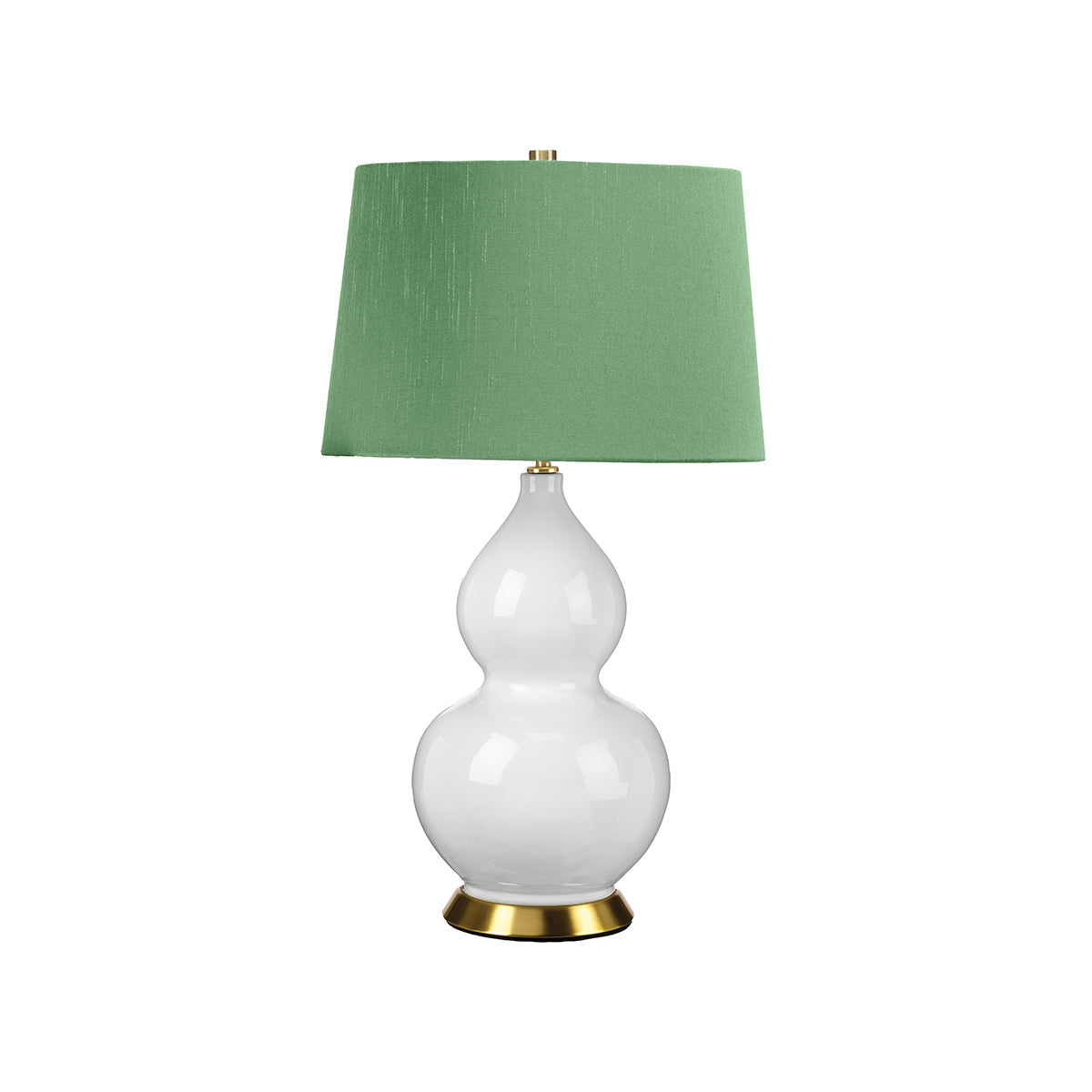 Elstead Isla Tischlampe Messing, Weiß, Grün