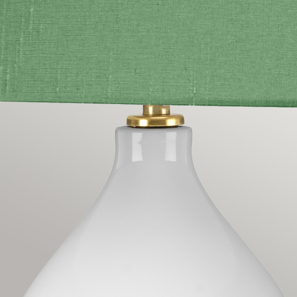 Elstead Isla Tischlampe Messing, Weiß, Grün – Detailansicht