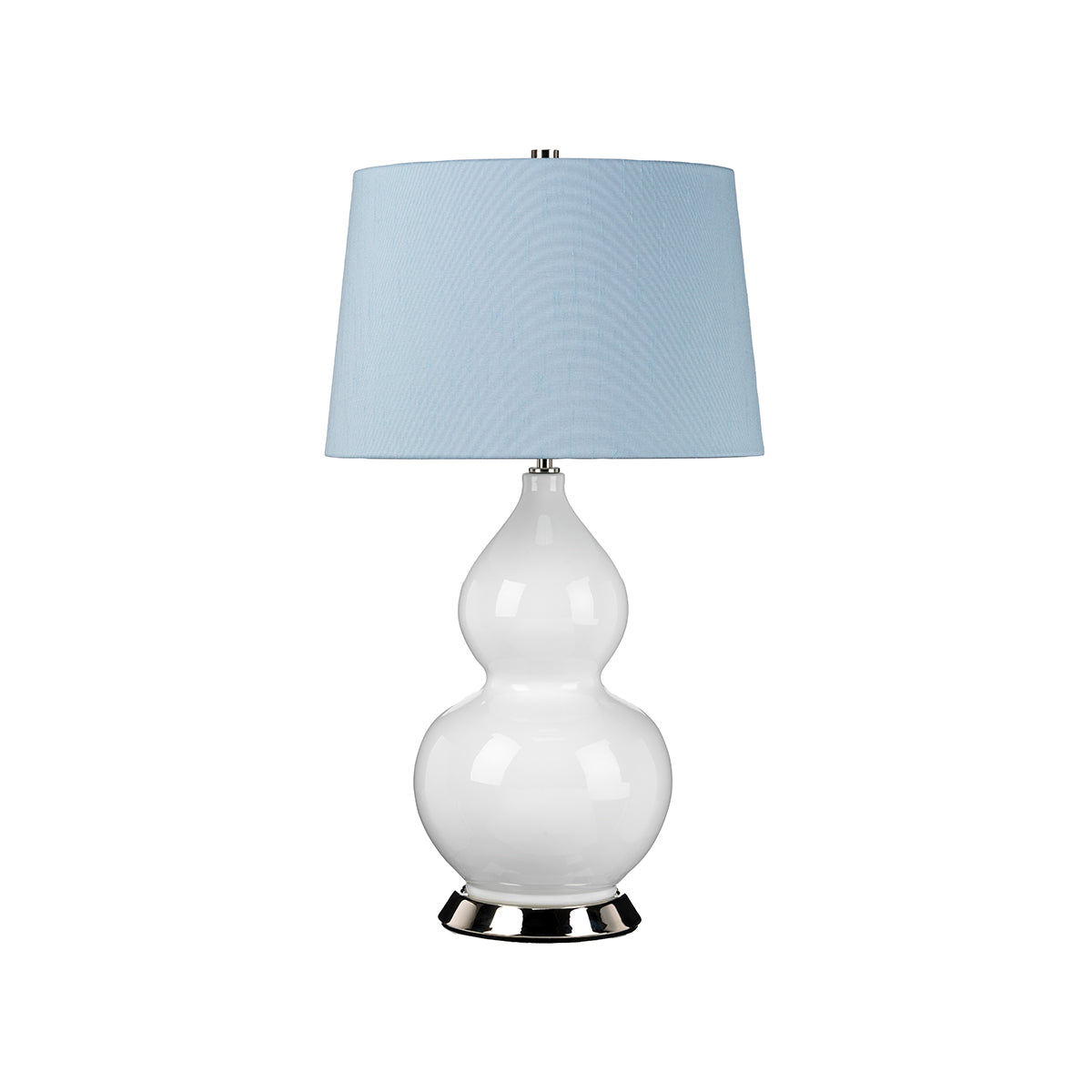 Elstead Isla Tischlampe Nickel, Weiß, Blau