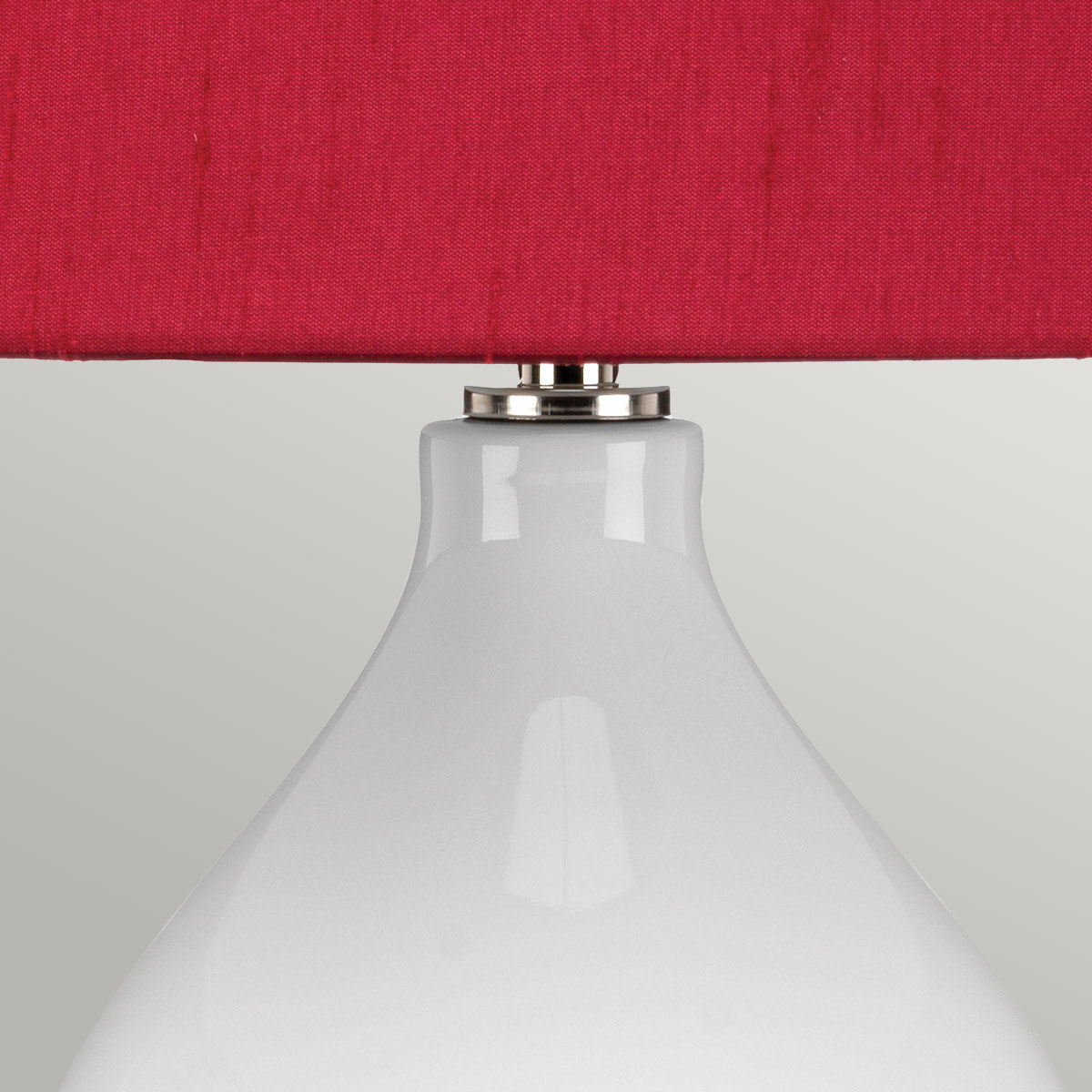 Elstead Isla Tischlampe Nickel, Weiß – Detailansicht