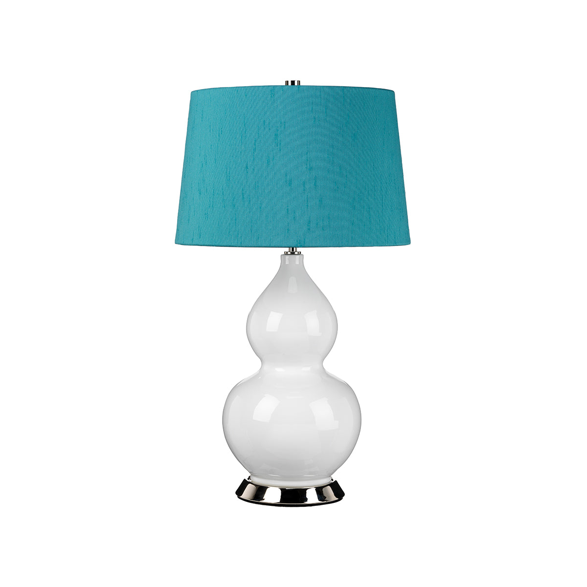 Elstead Isla Tischlampe Nickel, Weiß